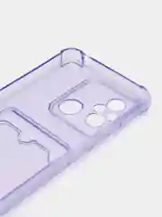 Лавандовый силиконовый чехол для Xiaomi Redmi 12C (Сяоми Редми 12С), прозрачный, с карманом