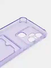 Лавандовый чехол для Infinix Smart 6 Plus (Инфиникс Смарт 6 Плюс) прозрачный, с карманом для карты