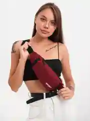 Багровый поясная сумка, спортивная, через плечо, унисекс