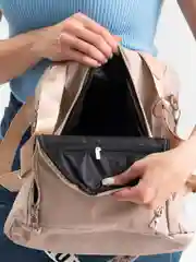 Кремовый рюкзак женский 2 в 1