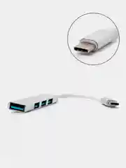 Type-c хаб, USB разветвитель, 4 порта