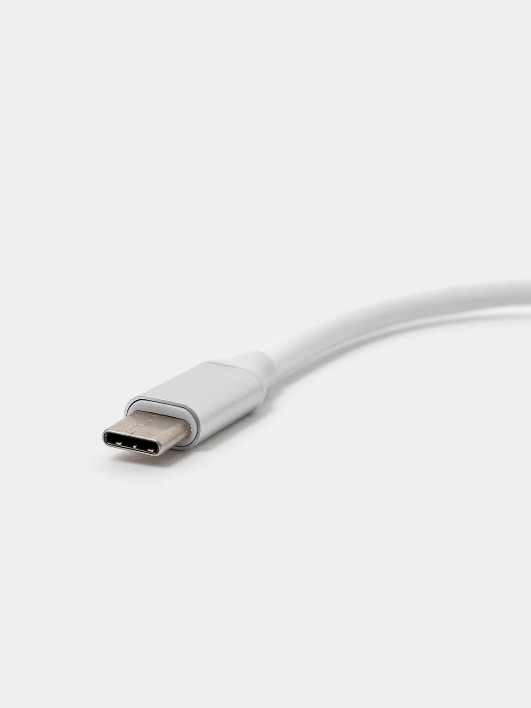 Серебряный type-c хаб, USB разветвитель, 4 порта