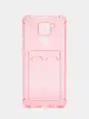 Розовый силиконовый чехол для Xiaomi Redmi Note 9 (Сяоми Редми Нот 9), прозрачный