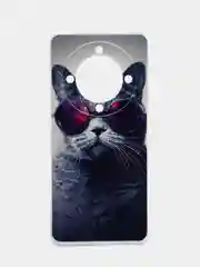 Синий меланж силиконовый чехол на Honor X9A / Хонор X9A прозрачный, с рисунком, защита камеры