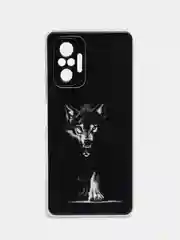 Серый меланж чехол на Xiaomi Redmi Note 10 Pro / Сяоми Редми Нот 10 Про прозрачный, с рисунком