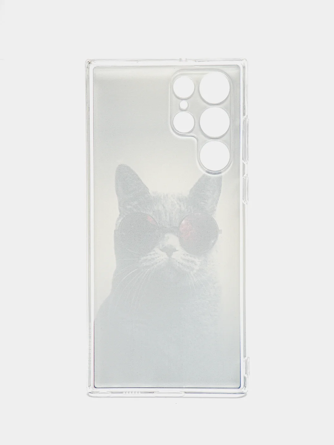 Синий меланж чехол на Samsung Galaxy S22 Ultra / Самсунг S22 Ultra прозрачный с рисунком, защита камеры