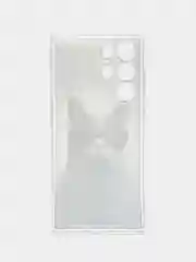 Синий меланж чехол на Samsung Galaxy S22 Ultra / Самсунг S22 Ultra прозрачный с рисунком, защита камеры