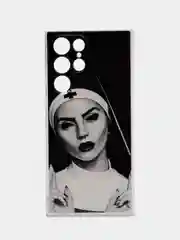 Бронзовый чехол на Samsung Galaxy S22 Ultra / Самсунг S22 Ultra прозрачный с рисунком, защита камеры
