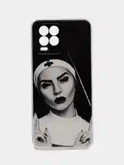 Бронзовый силиконовый чехол на Oppo Realme 8/8 Pro / Оппо Реалми 8/8 Про прозрачный, с рисунком