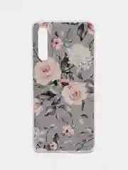 Кораллово-розовый силиконовый чехол на Samsung Galaxy A50/A30s / Самсунг А50/А30s прозрачный, с рисунком