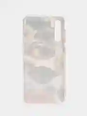 Кремовый силиконовый чехол на Samsung Galaxy A50/A30s / Самсунг А50/А30s прозрачный, с рисунком
