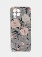 Кораллово-розовый силиконовый чехол на Oppo Realme 8/8 Pro / Оппо Реалми 8/8 Про прозрачный, с рисунком