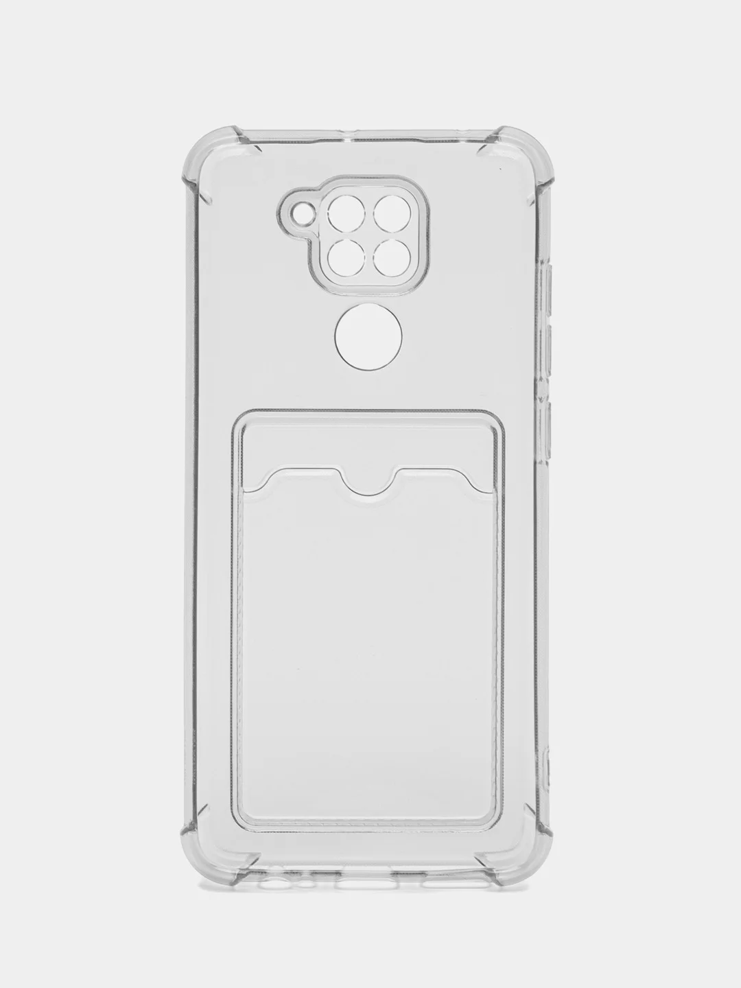 Серый силиконовый чехол для Xiaomi Redmi Note 9 (Сяоми Редми Нот 9), прозрачный