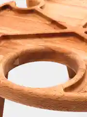 Бежевый винный столик с менажницей, бук