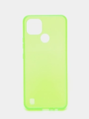 Чехол силиконовый для Realme C21, накладка, бампер неоновый, салатовый, RedLine