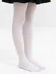 Белый бархатистые колготки детские, школьные, для девочек, 80 den