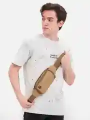 Бежевый поясная сумка для мужчин, через плечо