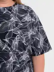 Тёмно-серый платье-футболка Oversize, короткая туника, большие размеры 42-60