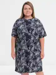 Тёмно-серый платье-футболка Oversize, короткая туника, большие размеры 42-60