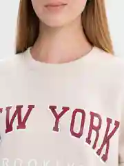 Бежевый женский спортивный костюм, на флисе, с принтом "New York": худи и штаны