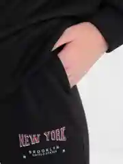Черный женский спортивный костюм, на флисе, с принтом "New York": худи и штаны