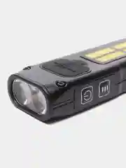 Черный светодиодный ручной фонарь с аккумулятором, магнитом, COB, с USB зарядкой, пауэрбанком