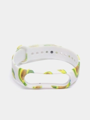 Ремешок для Xiaomi mi band 3, 4, 5, 6 с авокадо силиконовый фитнес браслет