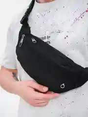Черный поясная сумка, через плечо, унисекс