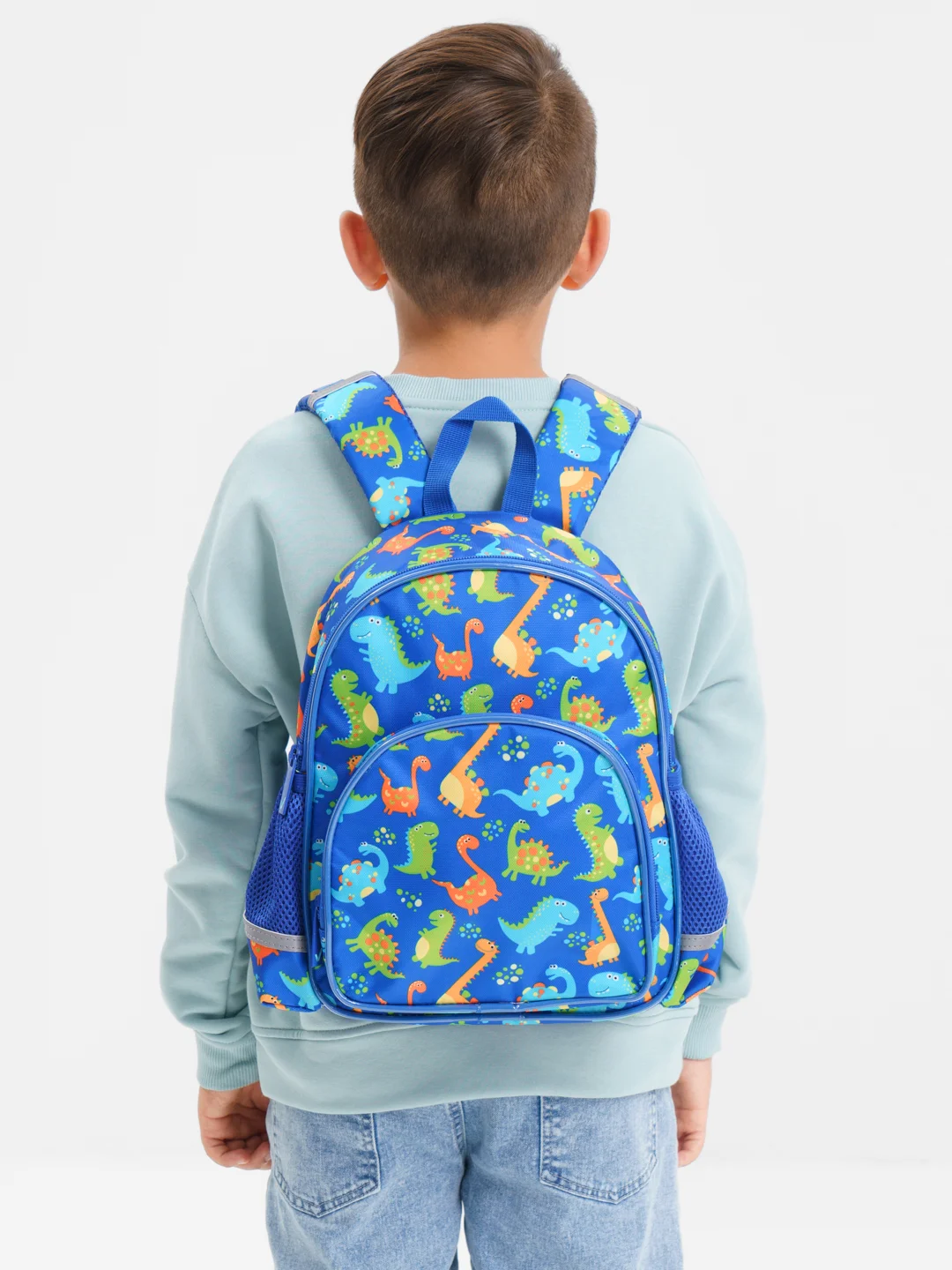 Рюкзак детский маленький дошкольный Brauberg Kids 1 отделение, 3 кармана, Dinos, 271392
