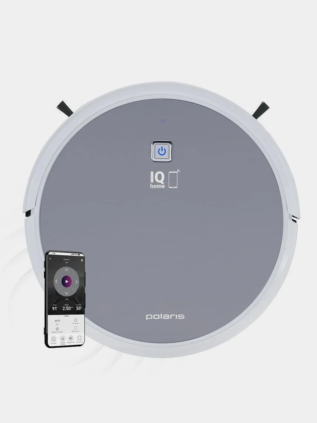 Робот-пылесос Polaris PVCR 4105 WI-FI IQ Home Aqua, серебряный