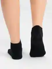 Черный короткие однотонные носки, женские