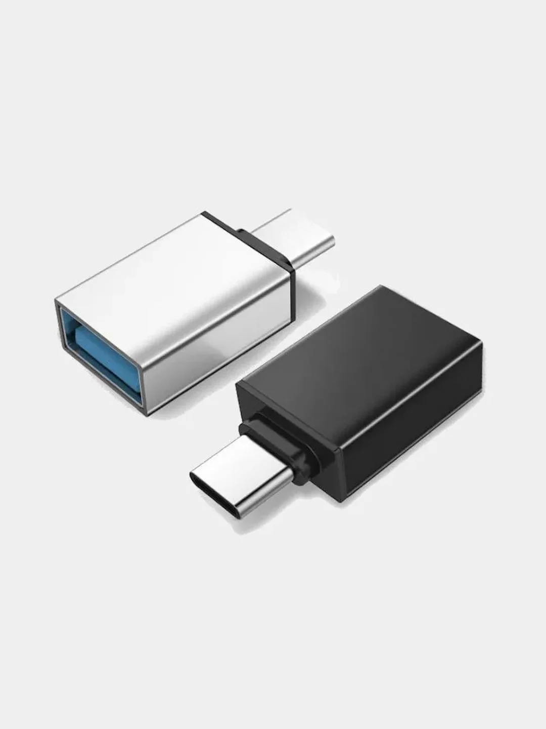 Черный otg переходник Type-C на USB (ОТГ)