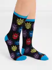 Синий носки высокие мужские унисекс с принтом мультфильм "Rick and Morty" носочки женские