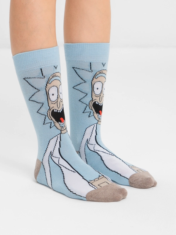 Носки высокие мужские унисекс с принтом мультфильм "Rick and Morty" носочки женские