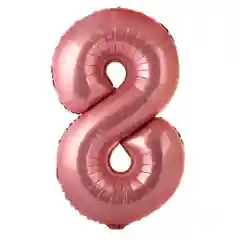 Набор воздушных шаров, 7 шт, шар цифра 8, фольга 32", латекс 12"