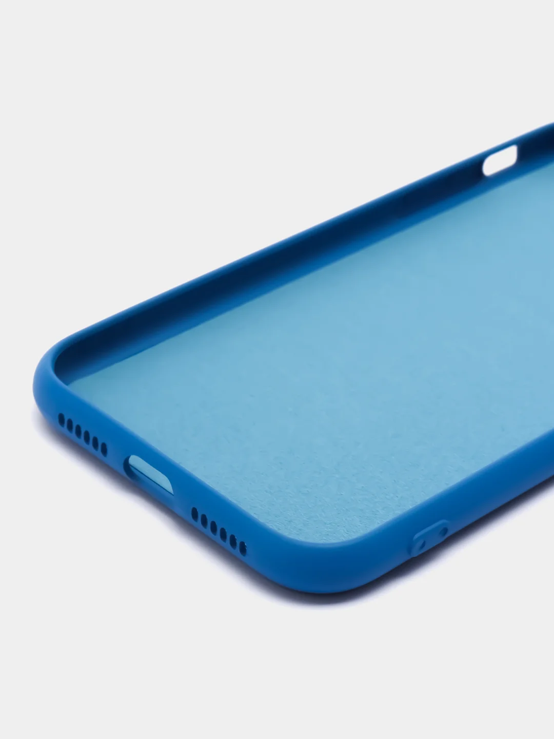 Синий silicone Case чехол для iPhone (Айфон) 15, 14, 13, 12, 11, Pro, Max, Mini, Plus, XR, X, XS