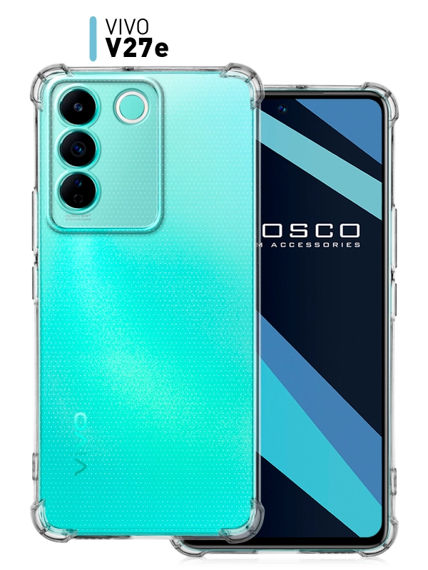 Противоударный чехол ROSCO для Vivo V27e, силиконовый, с усиленными углами