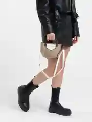 Женская сумка, через плечо, джутовая