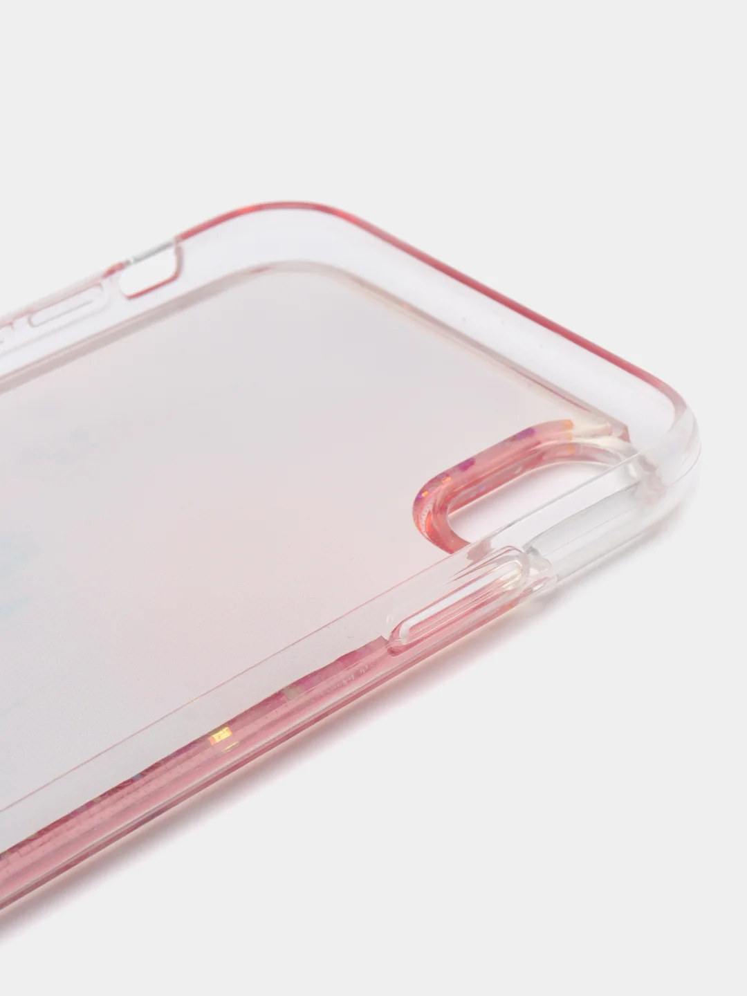 Розовый чехол Apple iPhone XR силиконовый переливающийся жидкий с блестками