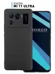 Чехол ROSCO для Xiaomi Mi 11 Ultra матовый силиконовый тонкий, бортик вокруг камер