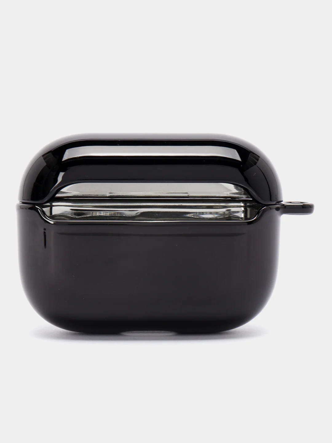 Черный чехол для беспроводных наушников AirPods 1, 2, 3 Pro, с карабином, глянцевый Аирподс
