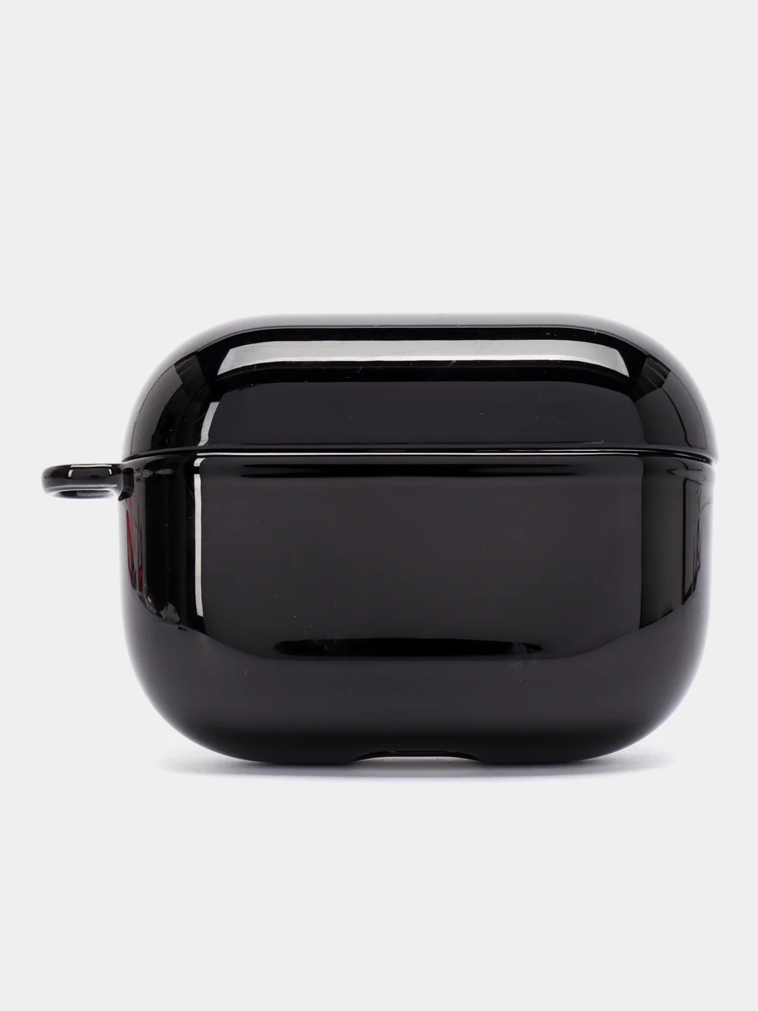 Черный чехол для беспроводных наушников AirPods 1, 2, 3 Pro, с карабином, глянцевый Аирподс