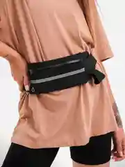 Черный поясная сумка для бега, спортивная