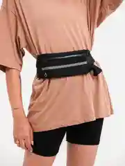 Черный поясная сумка для бега, спортивная