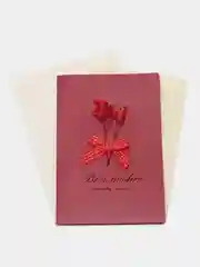 Красный арт Открытки с настоящими сухими цветами, 10*14,5 см, в конверте. Гербарий