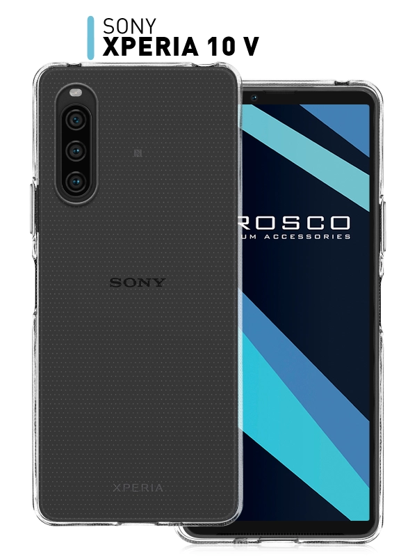 Силиконовый чехол ROSCO для Sony Xperia 10 V (Сони Иксперия 10 Марк 5) с защитой камер