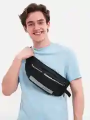 Черный поясная сумка для мужчин, спортивная