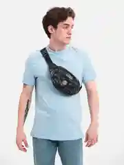 Черный поясная сумка нейлоновая, унисекс
