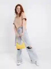 Лимонный женская сумка-багет