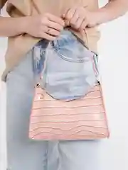 Розовый женская сумка-багет